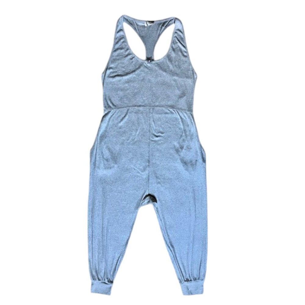 Free People Intimately One Piece Gray Jumpsuit Onesie Cotton Blend Medium NWOT